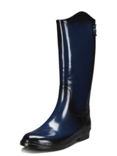 Distressed Equestrian Solid Rain Boot by däv