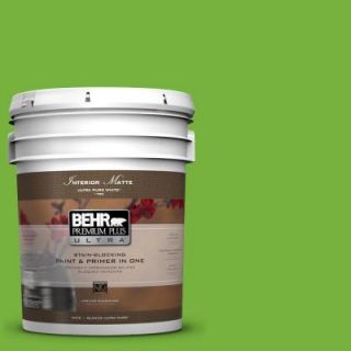 BEHR Premium Plus Ultra 5 gal. #S G 430 Sparkling Apple Flat/Matte Interior Paint 175305