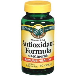 Spring Valley Antioxidant Formula w/Minerals Softgels Dietary Supplement, 60 Ct