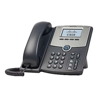 Cisco SPA502G Single Line Corded VOIP Telephone, Black/Gray
