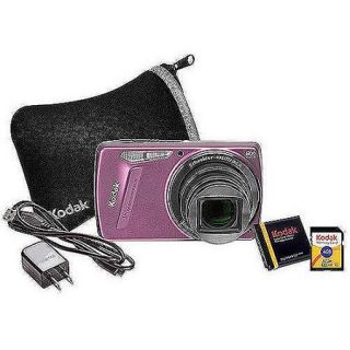 Kodak Easyshare M580 Pink 14MP Digital Camera Bundle with 4GB Card & Bag