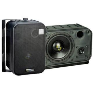 Pyle 3.5 in. Two Way Bass Reflex Mini Monitor and Bookshelf/Wall Mount Speakers (Pair) PDMN38