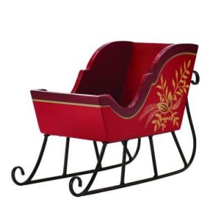 Martha Stewart Living 9 in. Red Wood Sleigh 9309500110