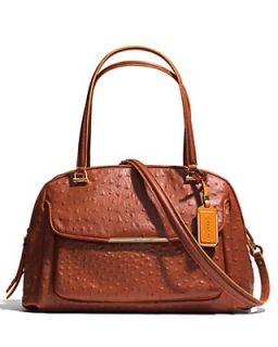 COACH Madison Georgie Satchel in Ostrich Embossed Edgepaint Leather