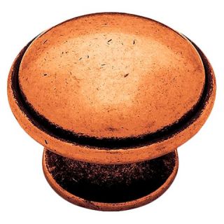 Liberty Hardware 36 mm Wide Base Round Knob   Copper Kettle (Set of 2