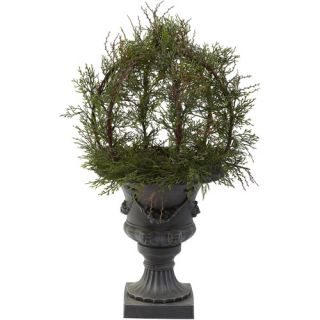Nearly Natural 30" Pond Cypress Topiary with Urn, Indoor and Outdoor