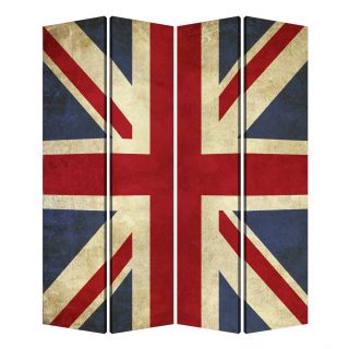84 X 84 Union Jack 4 Panel Room Divider by Screen Gems