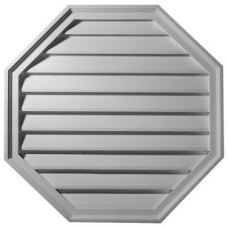 Ekena Millwork 2 1/8 in. x 18 in. x 18 in. Functional Octagon Gable Louver Vent GVOC18X18F