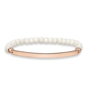 THOMAS SABO   Love Bridge rose gold plated and pearl bracelet