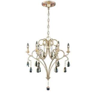 World Imports Caruso Collection 6 Light Silver Chandelier 23077 YOW