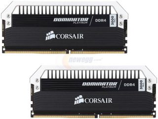 Open Box CORSAIR Dominator Platinum 16GB (2 x 8GB) 288 Pin DDR4 SDRAM DDR4 3000 (PC4 24000) Memory Kit Model CMD16GX4M2B3000C15