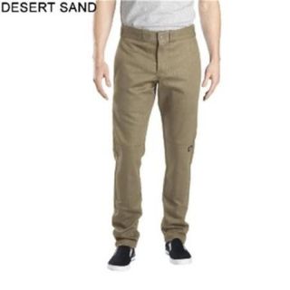 Dickies WP811DS 34 32 Mens Skinny Straight Double Knee Work Pant   Desert Sand   34   32