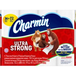 Charmin Ultra Strong Toilet Paper Double Rolls, 154 sheets, 36 rolls