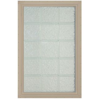 Pittsburgh Corning LightWise Icescapes Sand Vinyl New Construction Glass Block Window (Rough Opening 33.1875 in x 48.75 in; Actual 32.1875 in x 47.75 in)