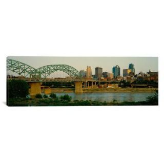 iCanvas Panoramic Bridge across the River Kansas City, Missouri Photographic Print on Canvas