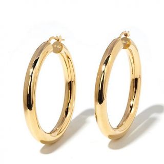 Bellezza Bronze Medium Size High Polished Hoop Earrings   7724669