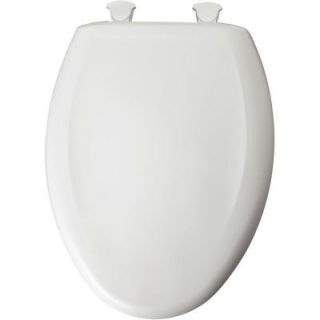 BEMIS Slow Close STA TITE Elongated Closed Front Toilet Seat in Cotton White 1200SLOWT 390