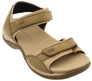 Clarks Leather/Nubuck Double Strap Comfort Sandals with Backstrap —