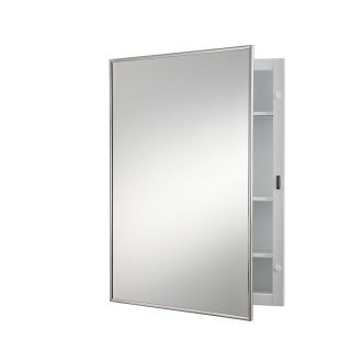 Broan Styleline 16 in x 22 in Rectangle Surface Mirrored Steel Medicine Cabinet