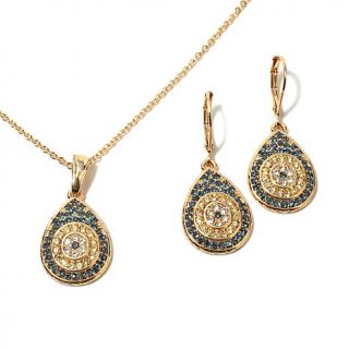 Real Collectibles by Adrienne® Crystal "Evil Eye" Necklace and Earrings Set   7683098