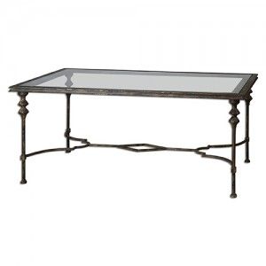Uttermost 24364 Quillon Glass Coffee Table