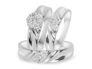 3/8 Carat T.W. Round Cut Diamond Women's Engagement Ring, Ladies Wedding Band,