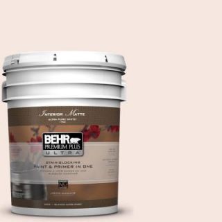 BEHR Premium Plus Ultra 5 gal. #RD W3 My Sweetheart Matte Interior Paint 175005