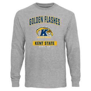 Kent State Golden Flashes Campus Icon Long Sleeve T Shirt   Ash