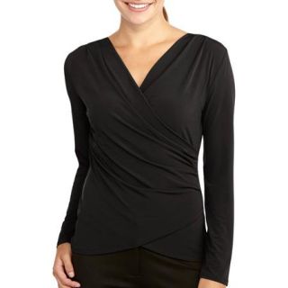 Miss Tina Women's Pleated Wrap Top