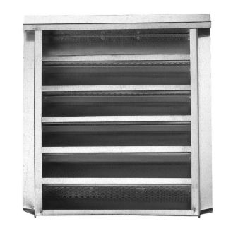 CMI 14 in x 24 in Silver Rectangle Steel Gable Vent