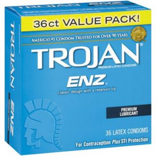 Trojan ENZ Premium Lubricant Condoms, 36ct
