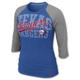 Nike MLB Texas Rangers Womens Raglan Womens Tee Shirt   25909TXR RYL