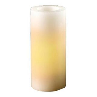 NorthLight 9 inch Large White LED Lighted Flameless Battery Operated Unscented Pillar Candle