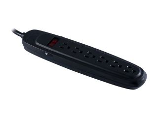 V7 SA0604B 8N6 4 ft. 6 Outlets 900 Joules Home/Office Surge Protector