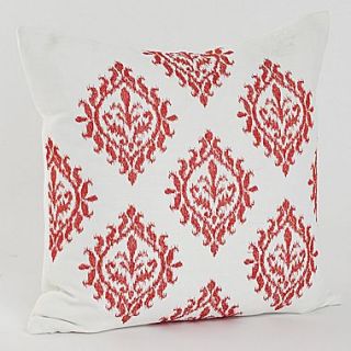 Saro Embroidered Throw Pillow; Tangerine