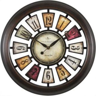 FirsTime 22.5 in. Round Numeral Plaques Wall Clock 10023
