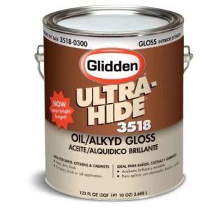Glidden Ultra Hide 1 gal. Gloss Enamel Interior/Exterior Paint 3518 0100 01