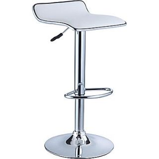 Powell Furniture 31.75 Adjustable Height Bar Stool, White, 2/Pack (211 847X)