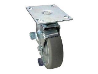 ALBION 02XS04128S001GN Swivel Plate Cstr w/Brke,275 lb,4 In Dia