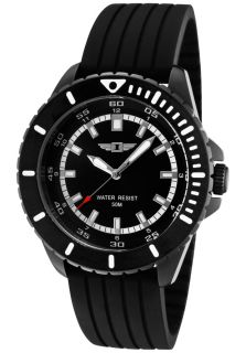 Men's Black Silicone and Dial