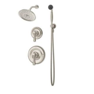 Symmons Degas 1 Spray Hand Shower and Shower Head Combo Kit in Satin Nickel 5405 STN