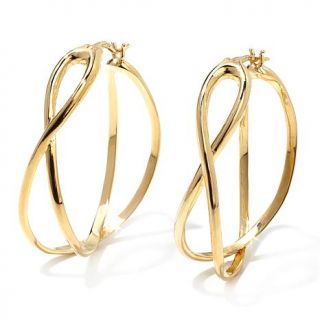 Bellezza Bronze X Design Negative Space Hoop Earrings   7950924