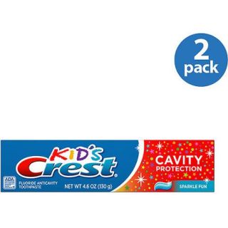 Crest Kid&apos;s Cavity Protection Fluoride Toothpaste, Sparkle Fun Flavor, 4.6 oz (Pack of 2)