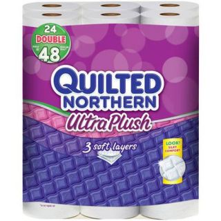 Quilted Northern Ultra Plush Toilet Paper Double Rolls, 176 sheets, 24 rolls