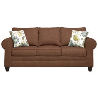 Art Van Saxon Mink Sofa with Spring Mix Aloe Pillows