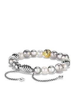 David Yurman DY Elements Bracelet with Pearls and Gold