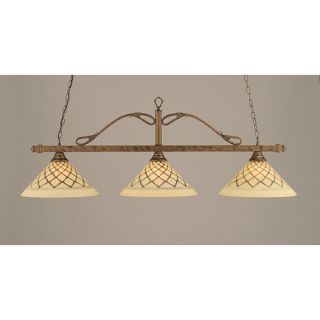 Light Wrought Iron Rope Kitchen Island Pendant by Toltec Lighting