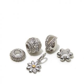 Emma Skye Jewelry Designs Set of 5 Stainless Steel Charm Beads   7738574