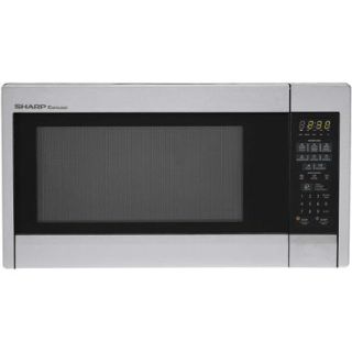 Sharp R451ZS Carousel 1 1/3 cu. ft. 1000W Countertop Microwave Oven, Stainless