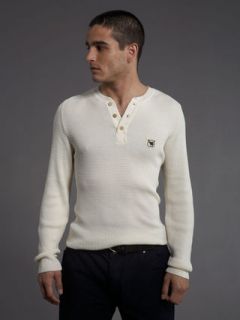 Waffle Knit Logo Henley by hickey